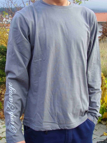 T-Shirt gris à longues manches