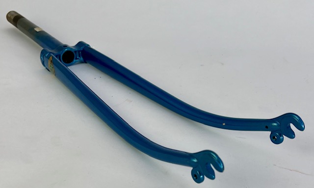 Fourche de vélo de course avec pattes Campagnolo 700c années 70-80 Longueur de tige : 230 mm Bleu ciel