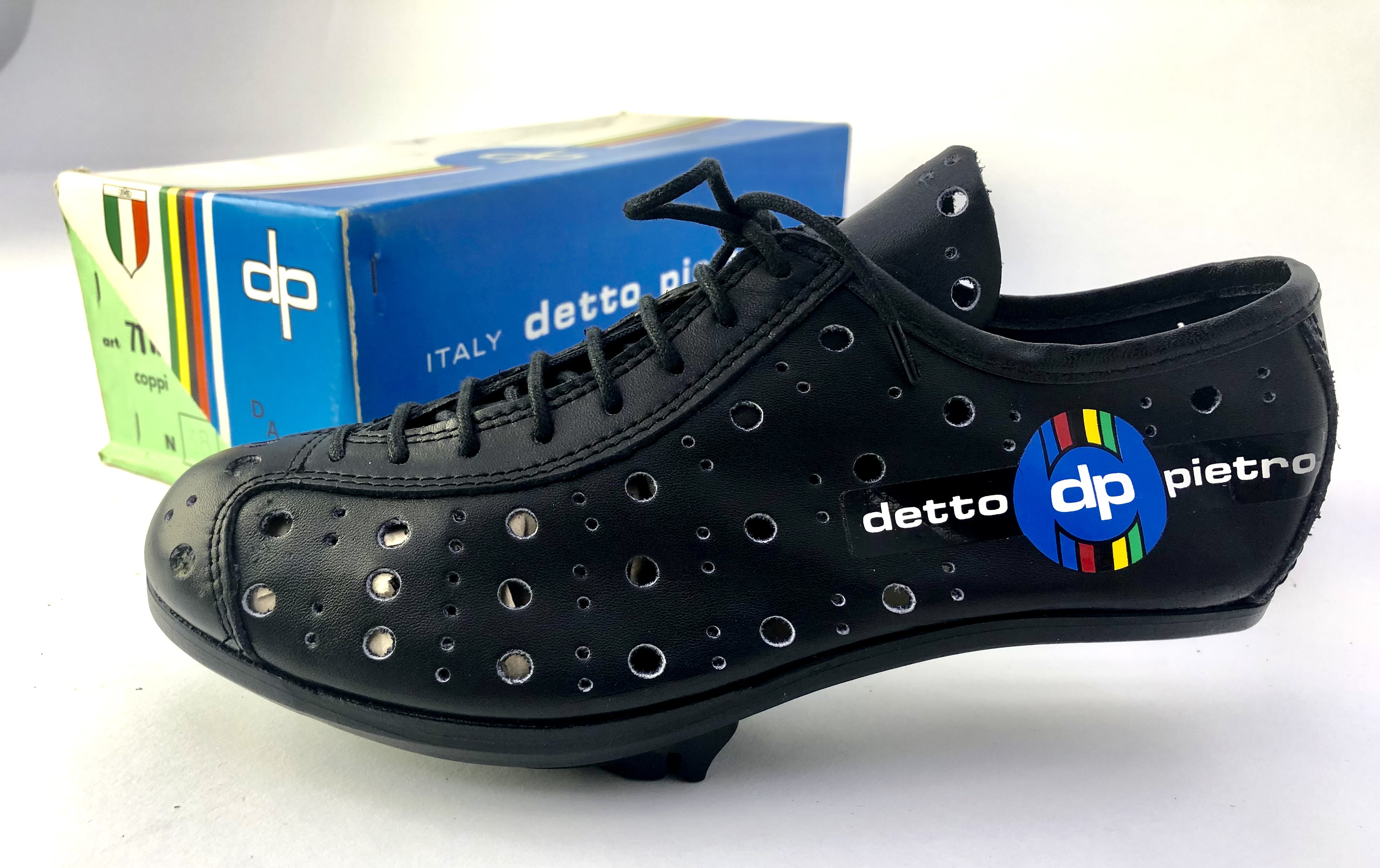 NOS Vintage Detto Pietro 7 TAR coppi Cycling Shoes Size 40