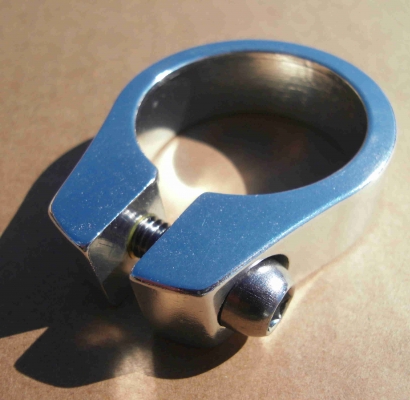 Collier de selle, 34,9 mm aluminium poli