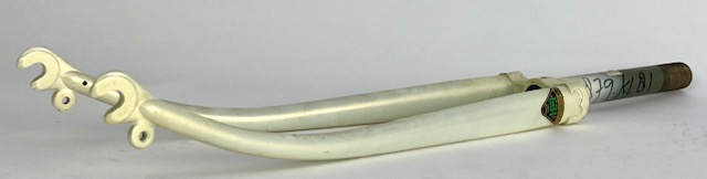 Fourche de vélo de course avec pattes Campagnolo 700c années 70-80 Longueur de tige : 180 mm nacre