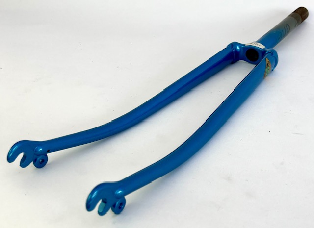 Fourche de vélo de course avec pattes Campagnolo 700c années 70-80 Longueur de tige : 187 mm Bleu ciel