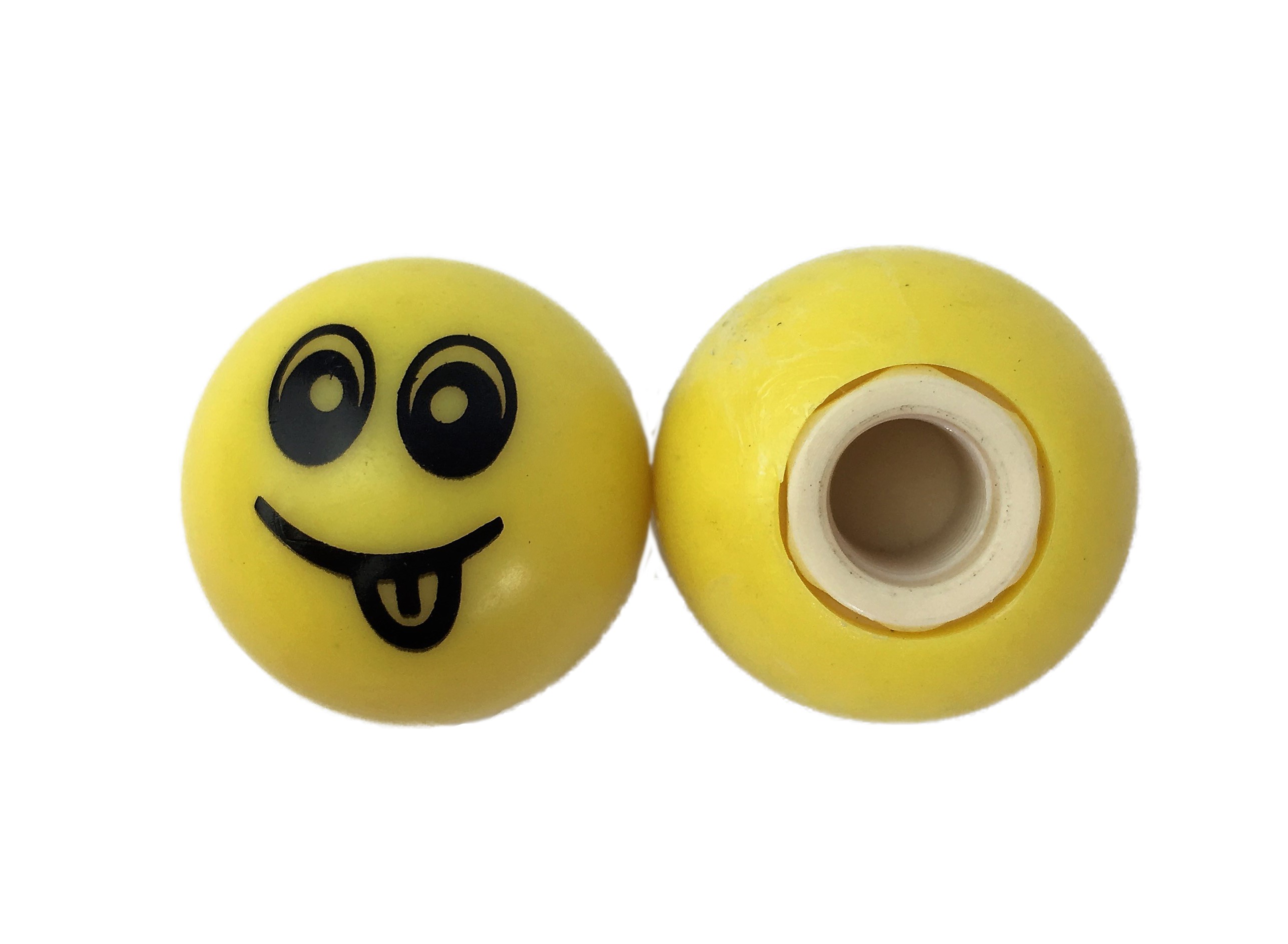 Bouchons de valve Smiley jaune 