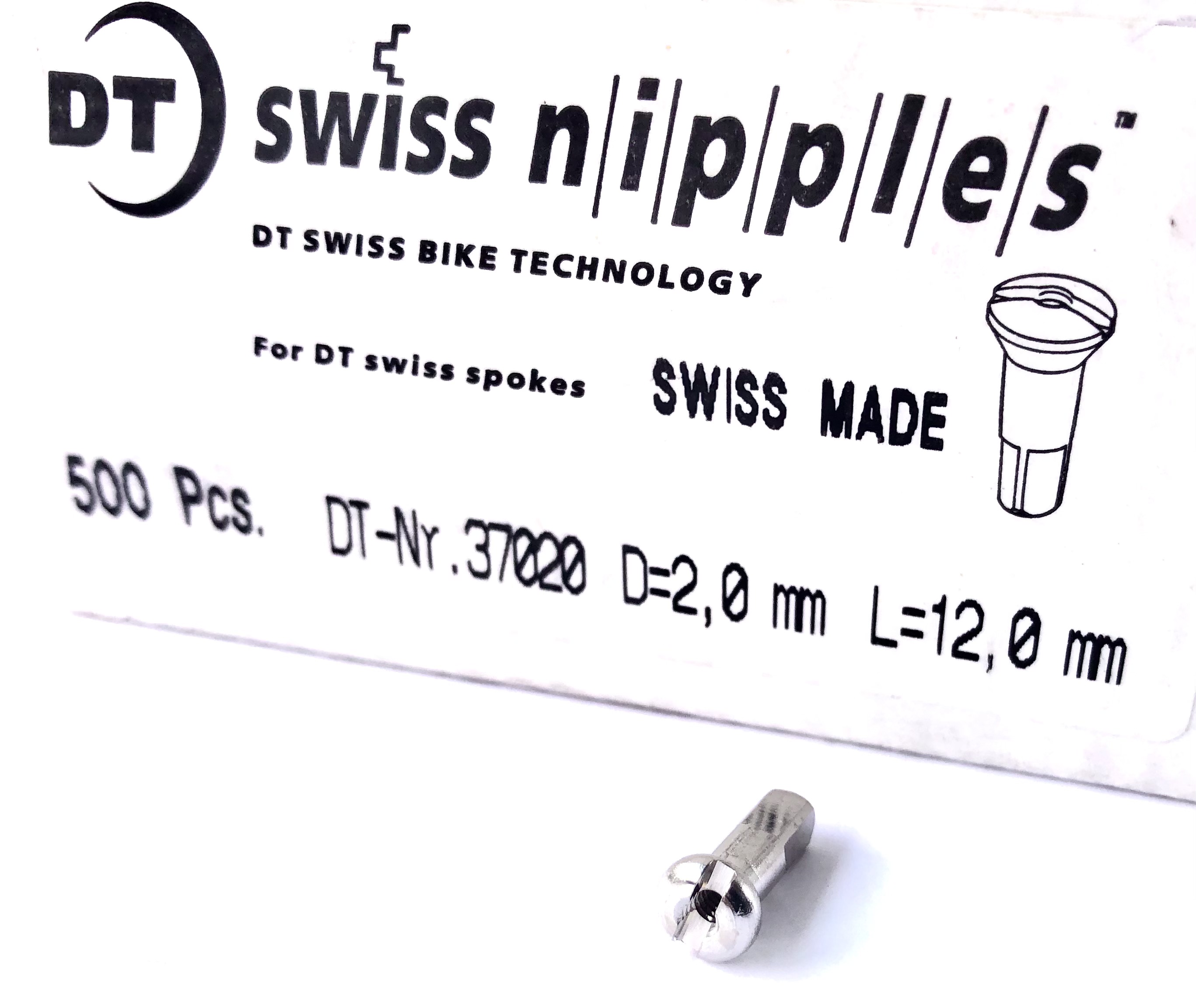 DT Swiss Écrous de laiton  2.0 acier 