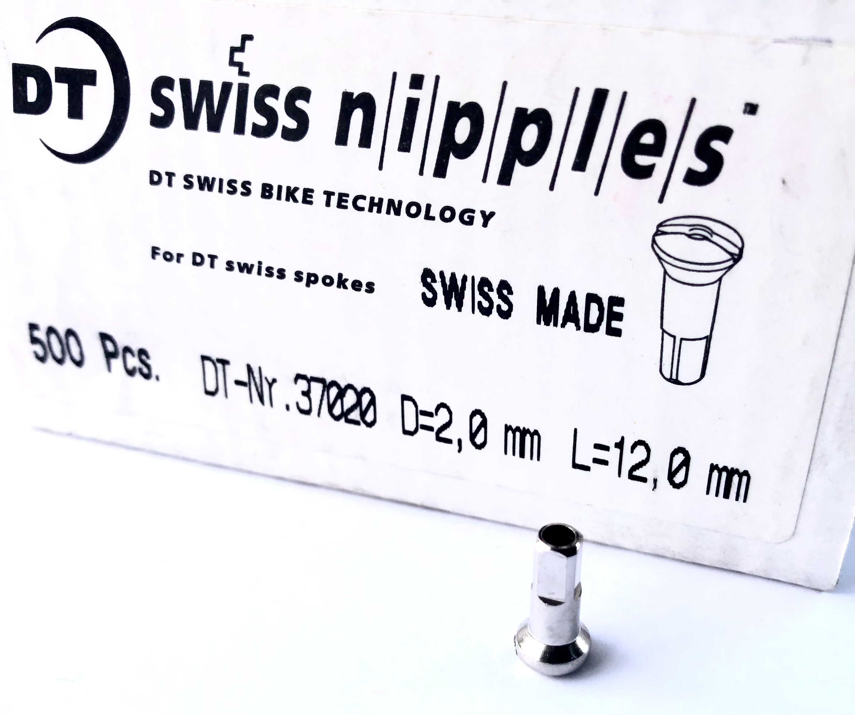 DT Swiss Écrous de laiton  2.0 acier 
