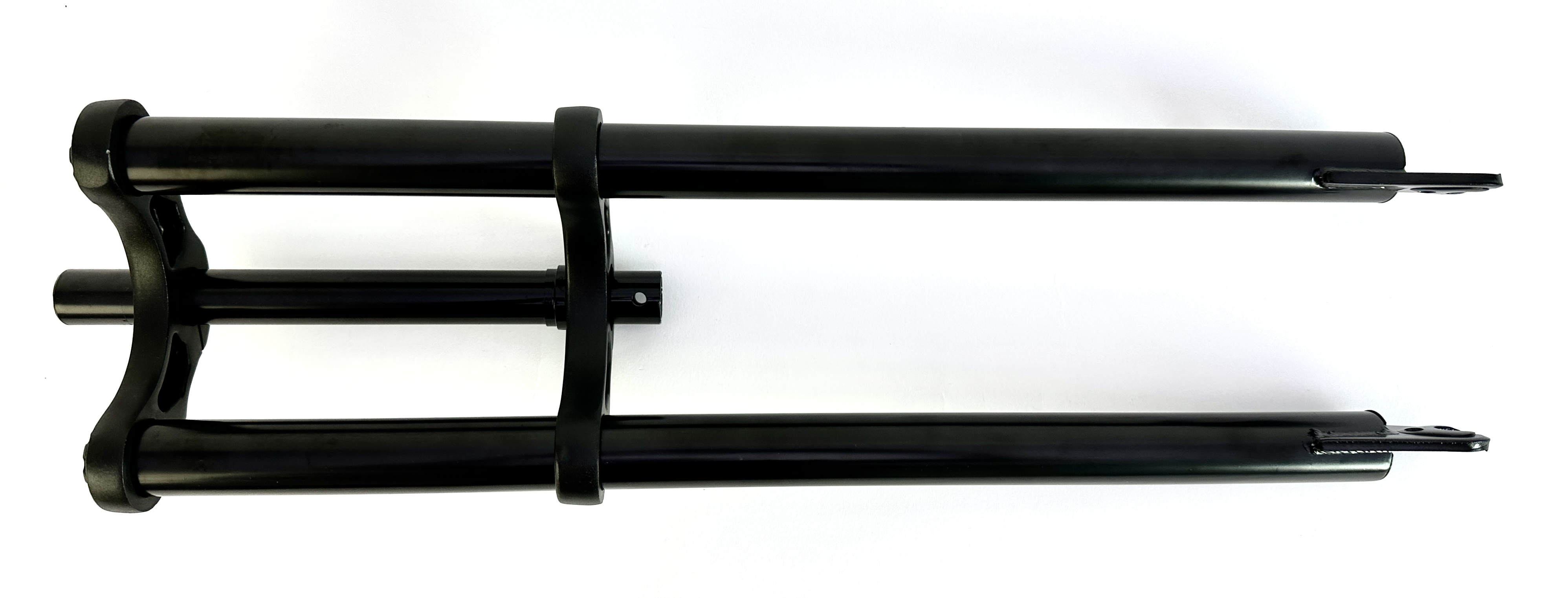 2-Fourche à double couronne 570 mm  noir 1 pouce tige
