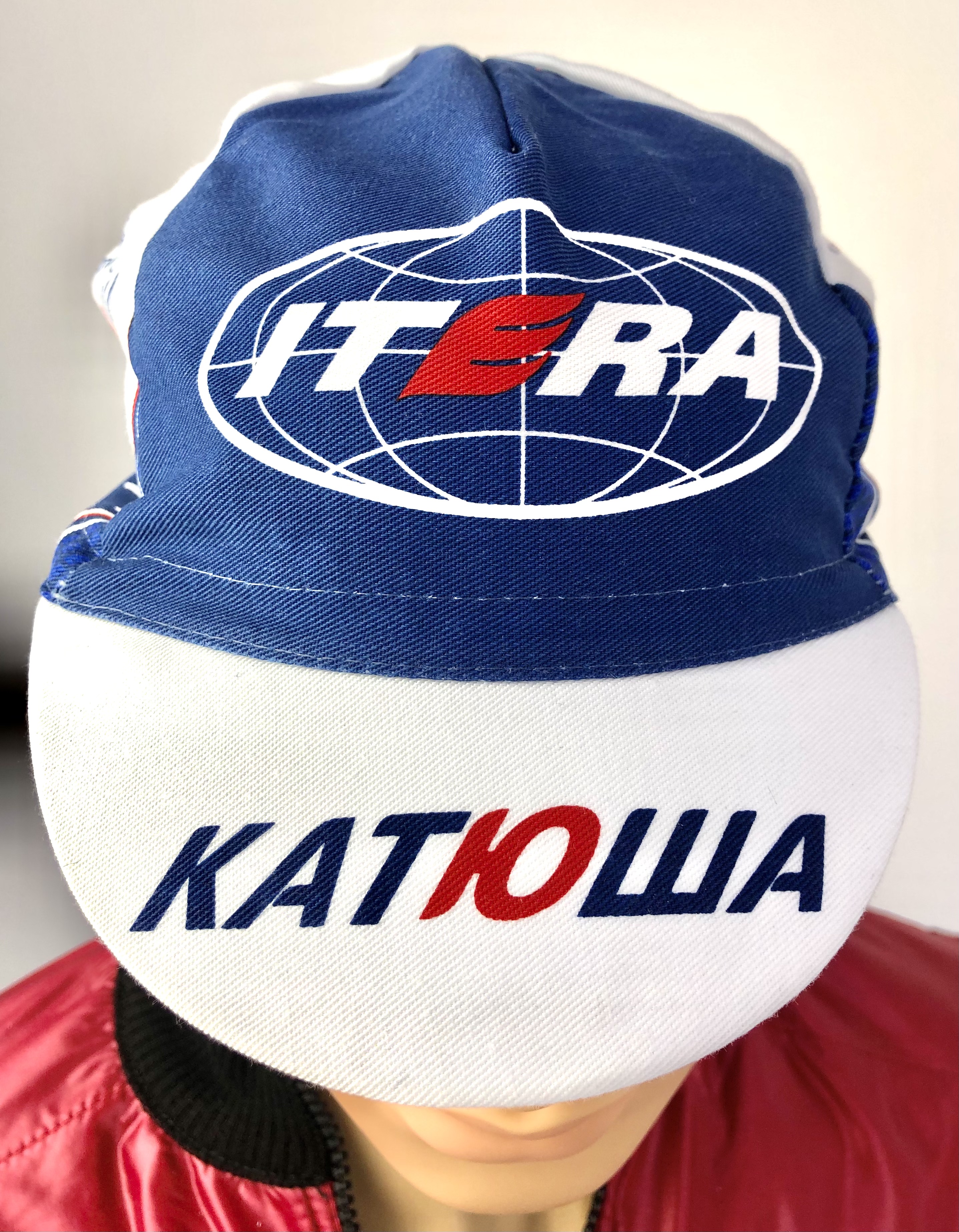 La Casquette Team Katusha Itera, bleu / blanc