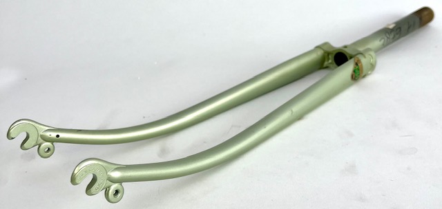 Fourche de vélo de course avec pattes Campagnolo 700c années 70-80 Longueur de tige : 230 mm blanc / vert