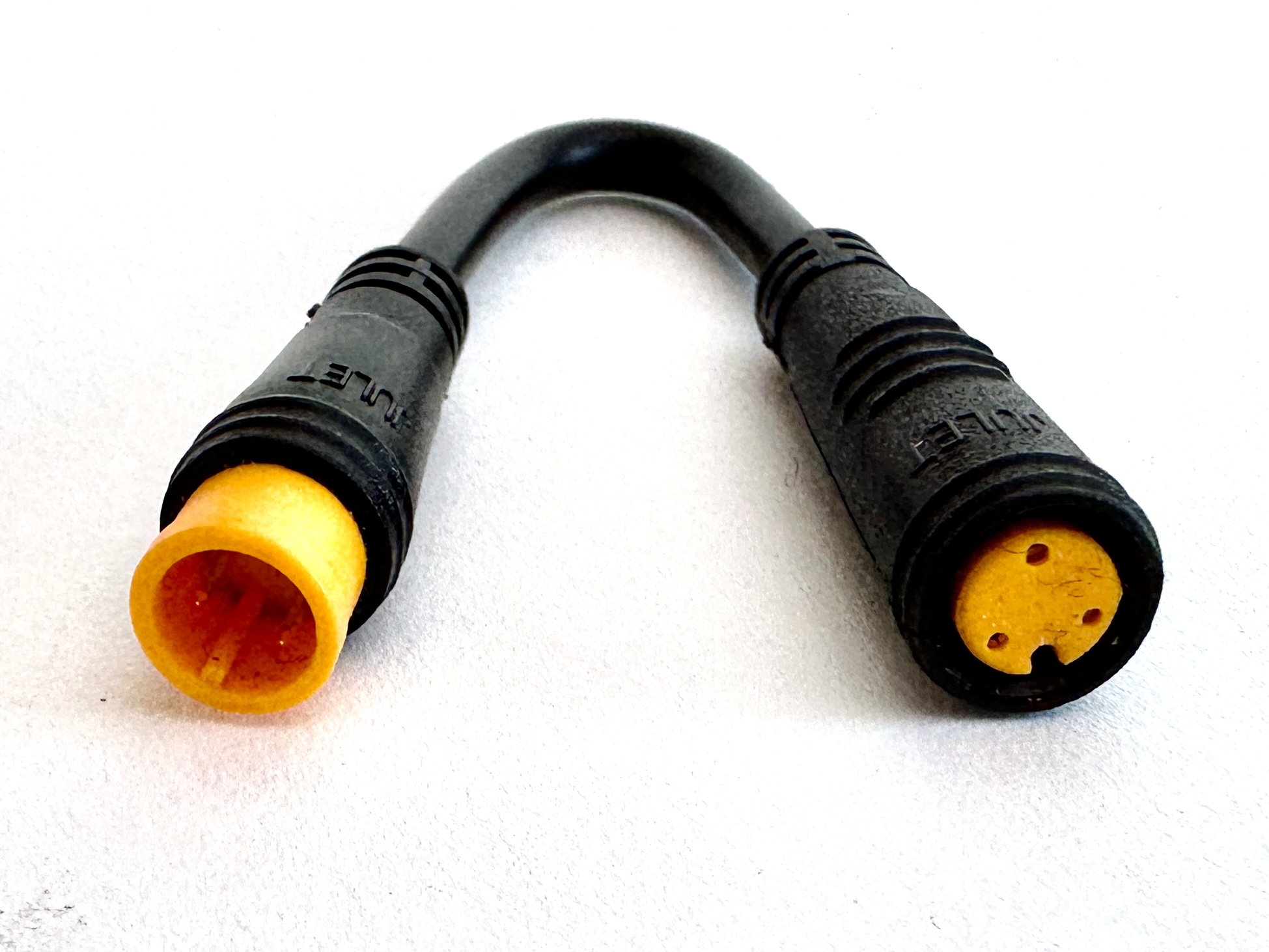 HIGO / Julet Câble d'extension 5,5 cm pour Ebike, 2 PIN femelle à mâle, jaune