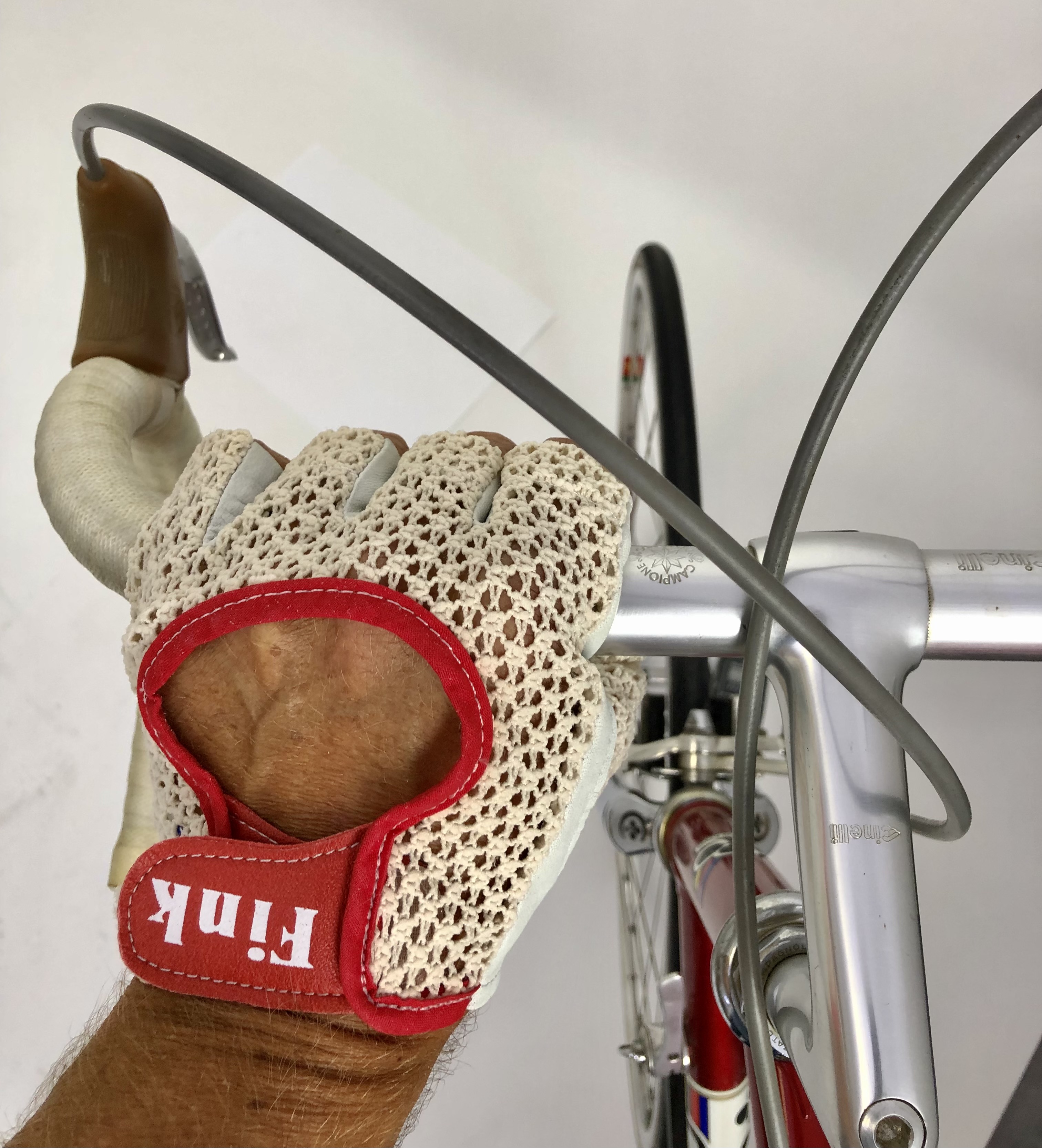Original GANT 1970s vintage bicycle gloves with chrocheted upper hand Size 9
