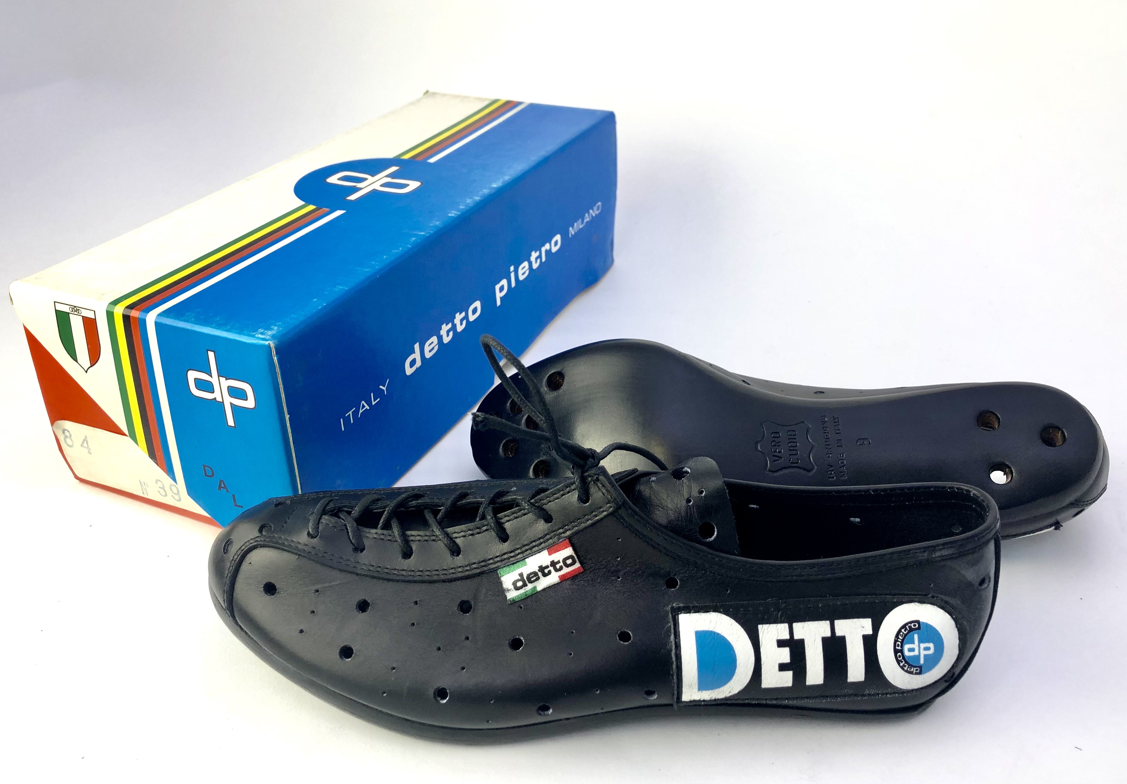 NOS Vintage Detto Pietro Mod. 84 Cycling Shoes Size 39