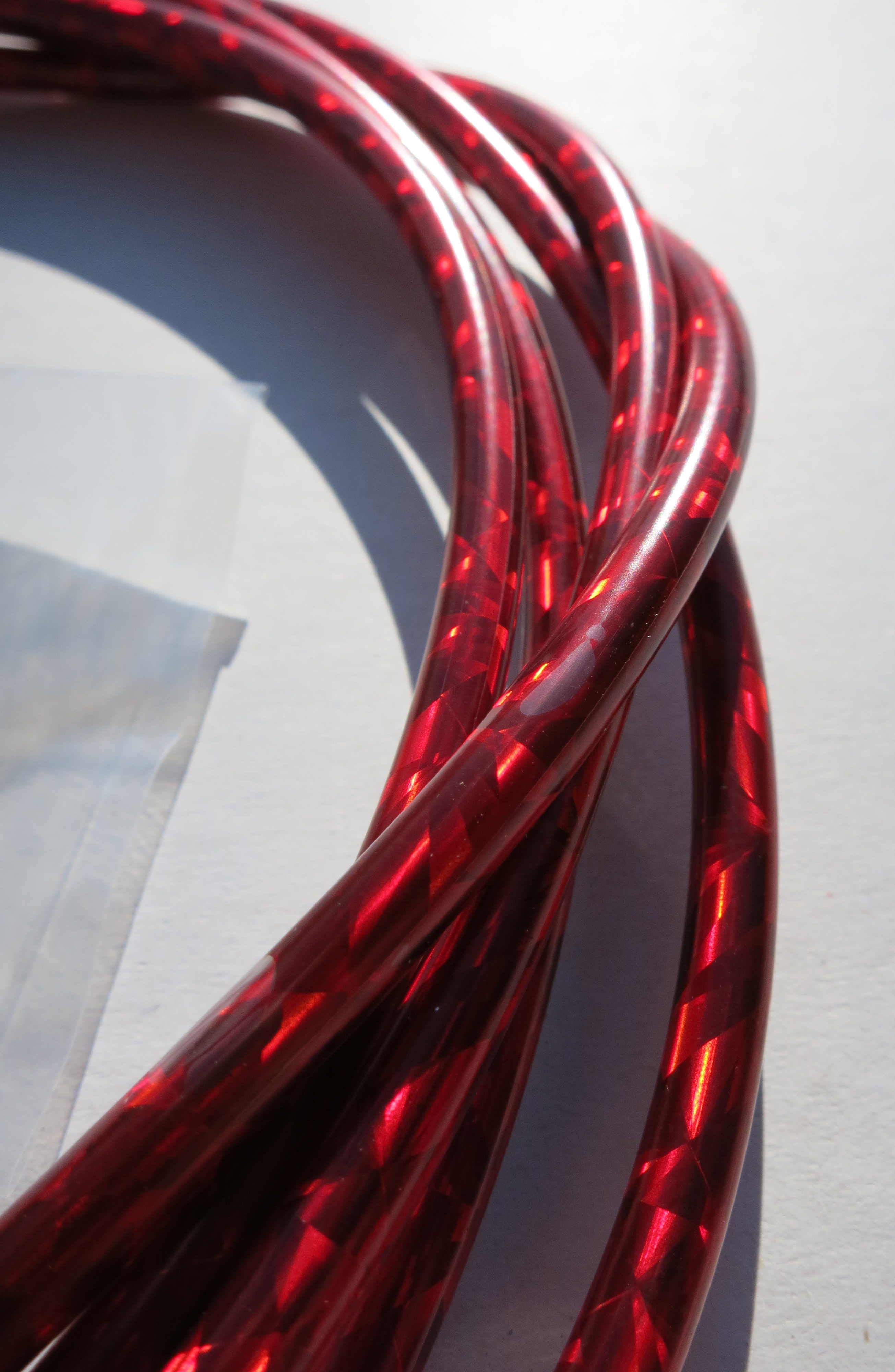 Gaine câble Bowden, rouge brillant métallisé, 2,50 m x 5 mm 