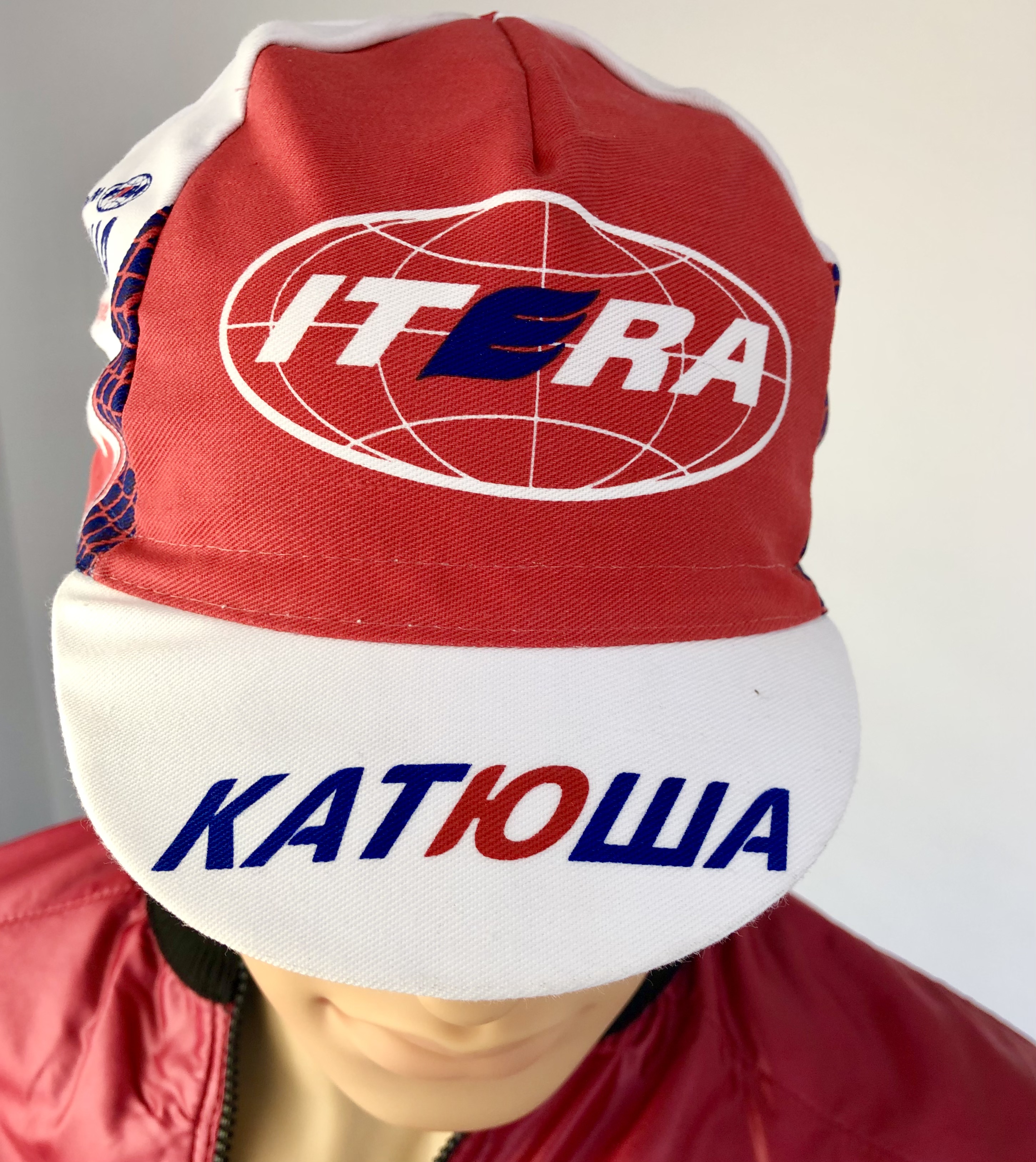 La Casquette Team Katusha Itera, rouge / blanc