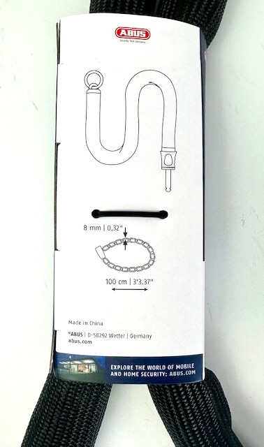 Chaîne ABUS Ivy Tex Adaptor ACH IVY 8KS/100, noire
