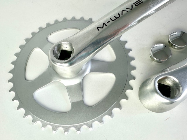 Pédalier M-WAVE Monoplateau pour Axe Carré JIS, 38 Dents