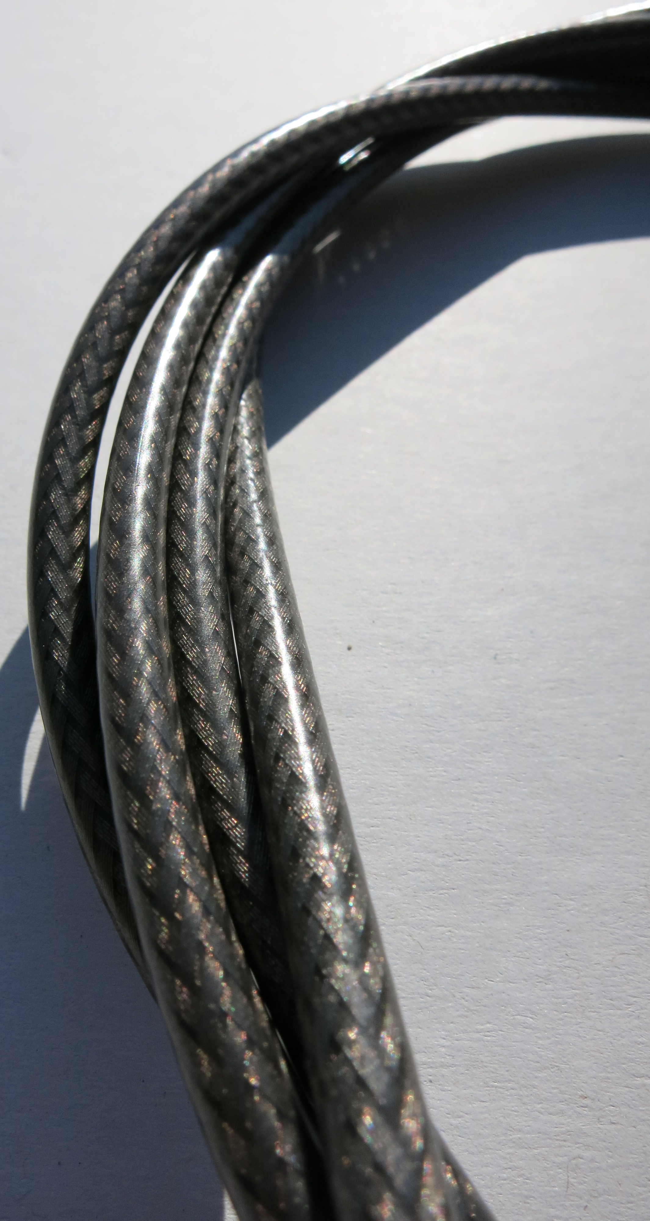 Gaine câble Bowden, gris, caisson tressé, 2,50 x 5 mm 