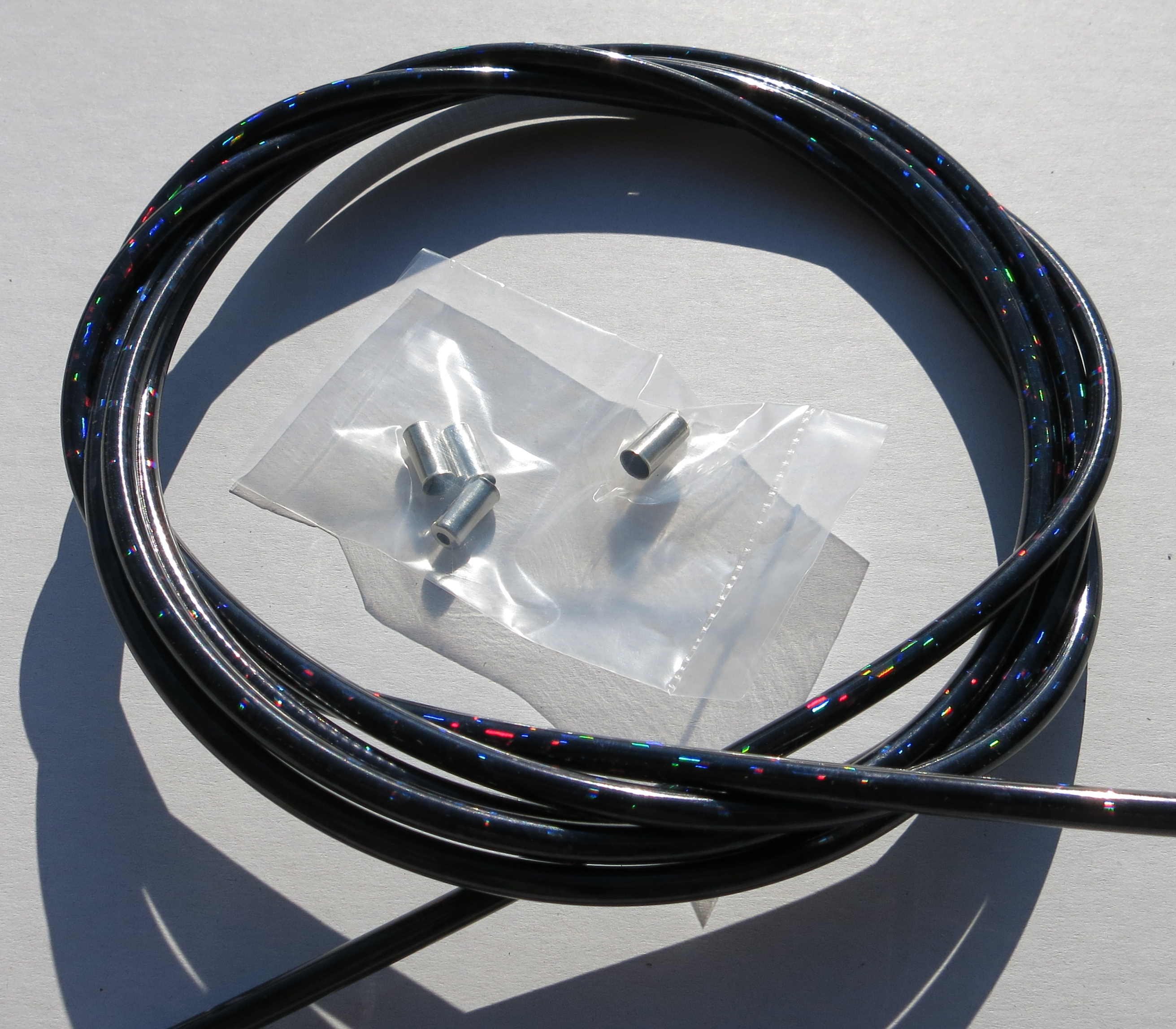 Gaine câble pailletée métallisée, 2,50 m x 5 mm 