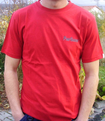 T-Shirt rouge Pimp Garage