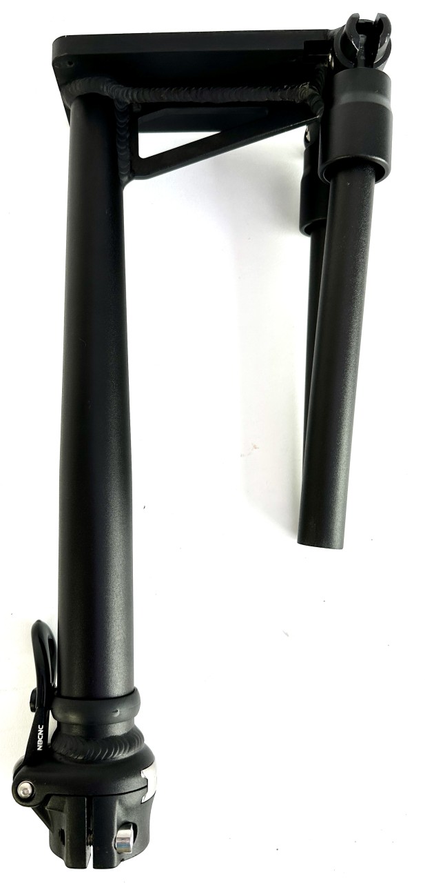 Tige De Guidon Pliable Pour Vélo - Adaptateur Métal Argenté - Léger (0,9kg) - Neuf